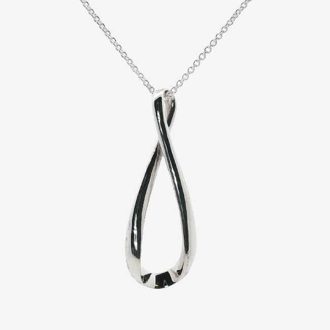 Silver Figure of Eight Chunky Necklace
