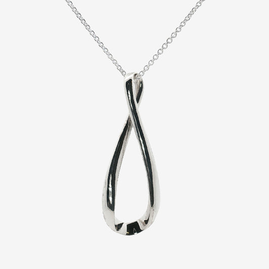Silver Figure of Eight Chunky Necklace