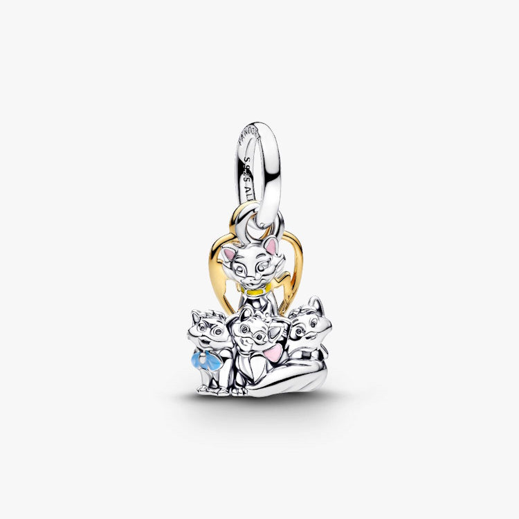 Pandora Disney Aristocats Duchess & Kittens Dangle Charms