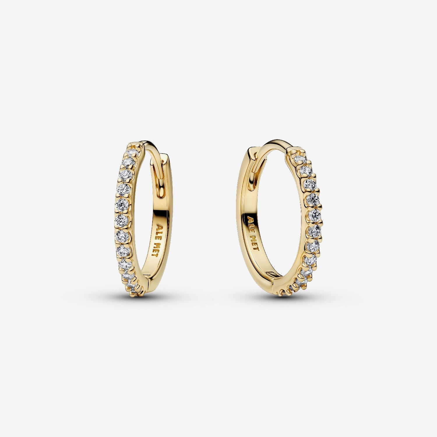 Pandora Gold Sparkling Mini Hoop Earrings