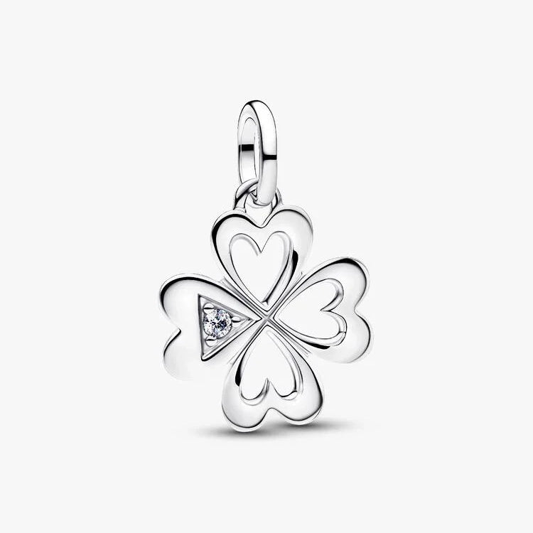 Pandora ME Heart Four-Leaf Clover Medallion Charms