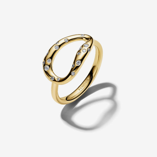 Pandora Organically Shaped Stone-Set Statement Ring