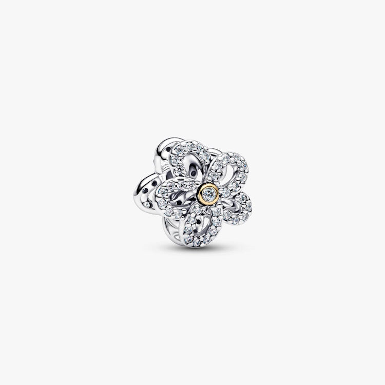 Pandora Pave Flower Openwork Charms