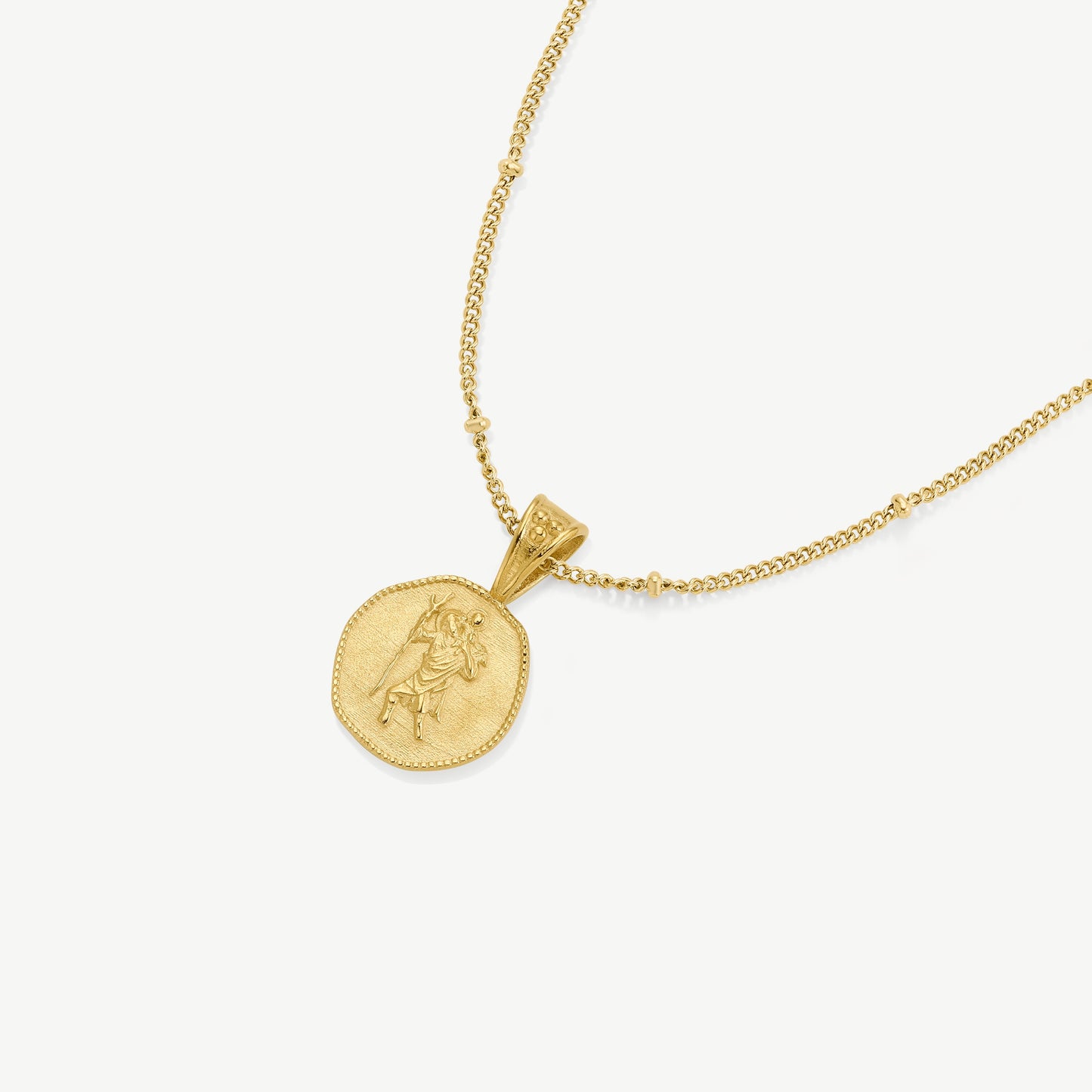 Gold St. Christopher Necklace - Stay Safe Wherever You Go