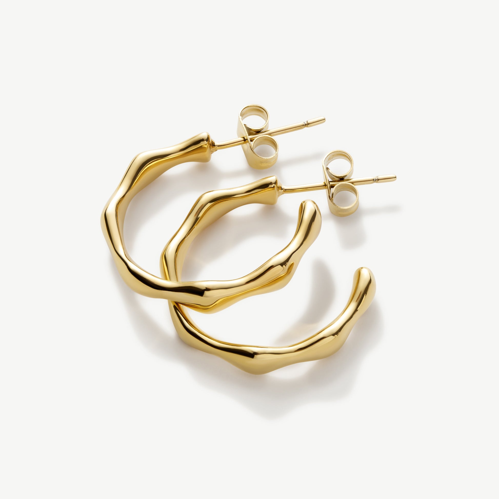 D.Louise Gold Bamboo Hoop Earrings