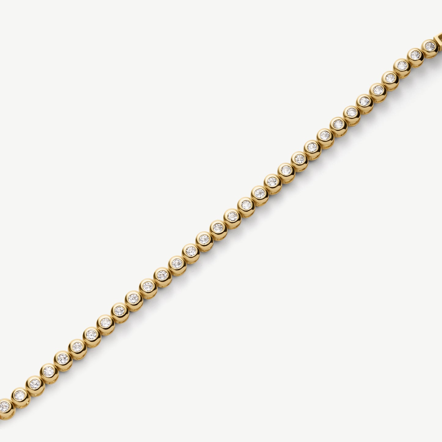 Gold Classic Bezel Tennis Bracelet