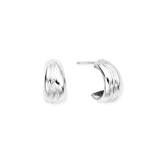 Waves Huggie Hoop Earrings