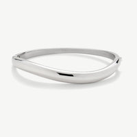 Silver Classic Wave Bangle