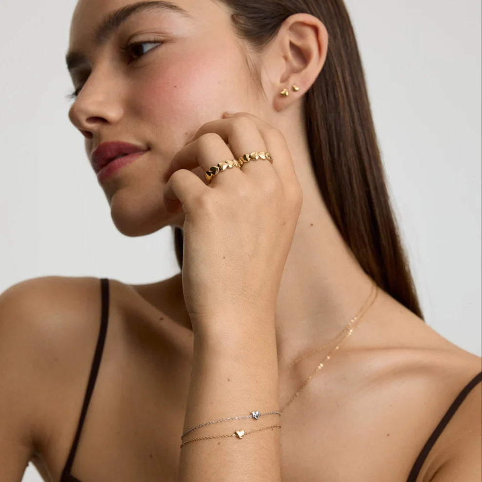 D.LOUISE Silver Mini Heart Bracelet