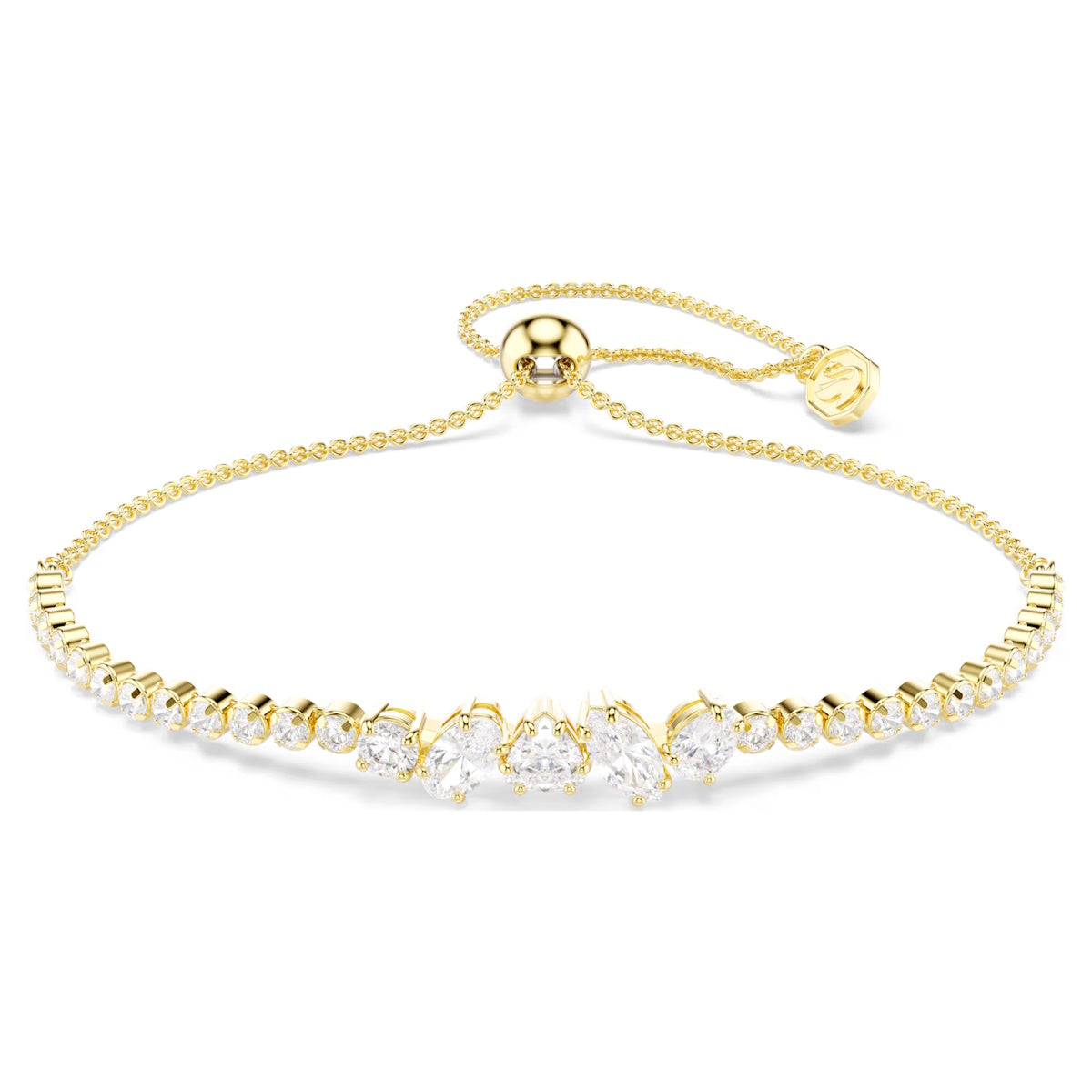 Swarovski Mesmera Bracelet with Mixed-Cut White Crystal in Gold