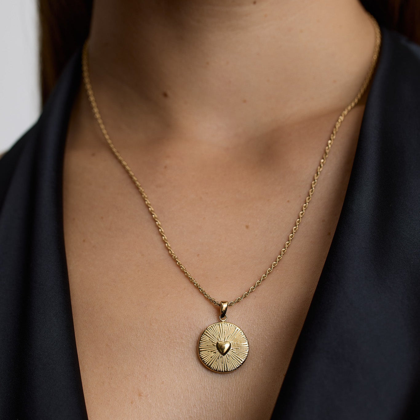 D.Louise Gold Heart Talisman Necklace