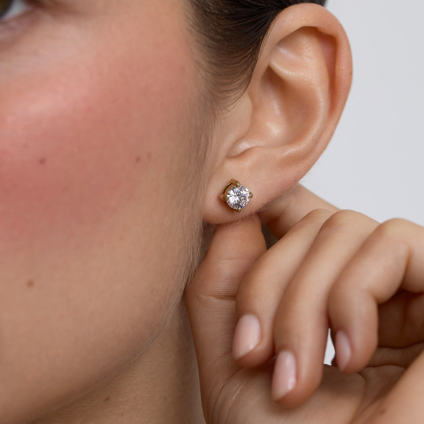 D.Louise Gold Classic Tennis Stud Earrings
