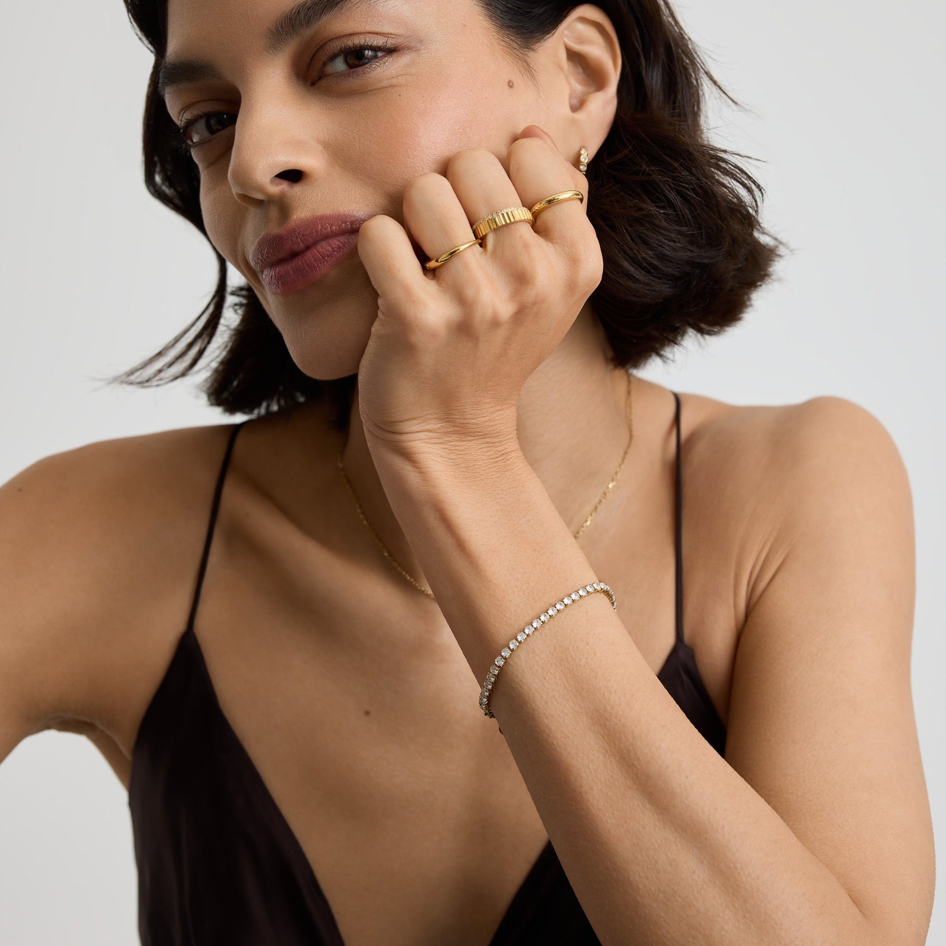 D.Louise Gold Luxe Tennis Bracelet