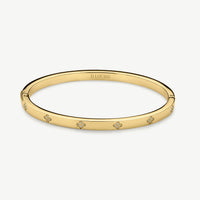 Gold Slim Clover Bangle