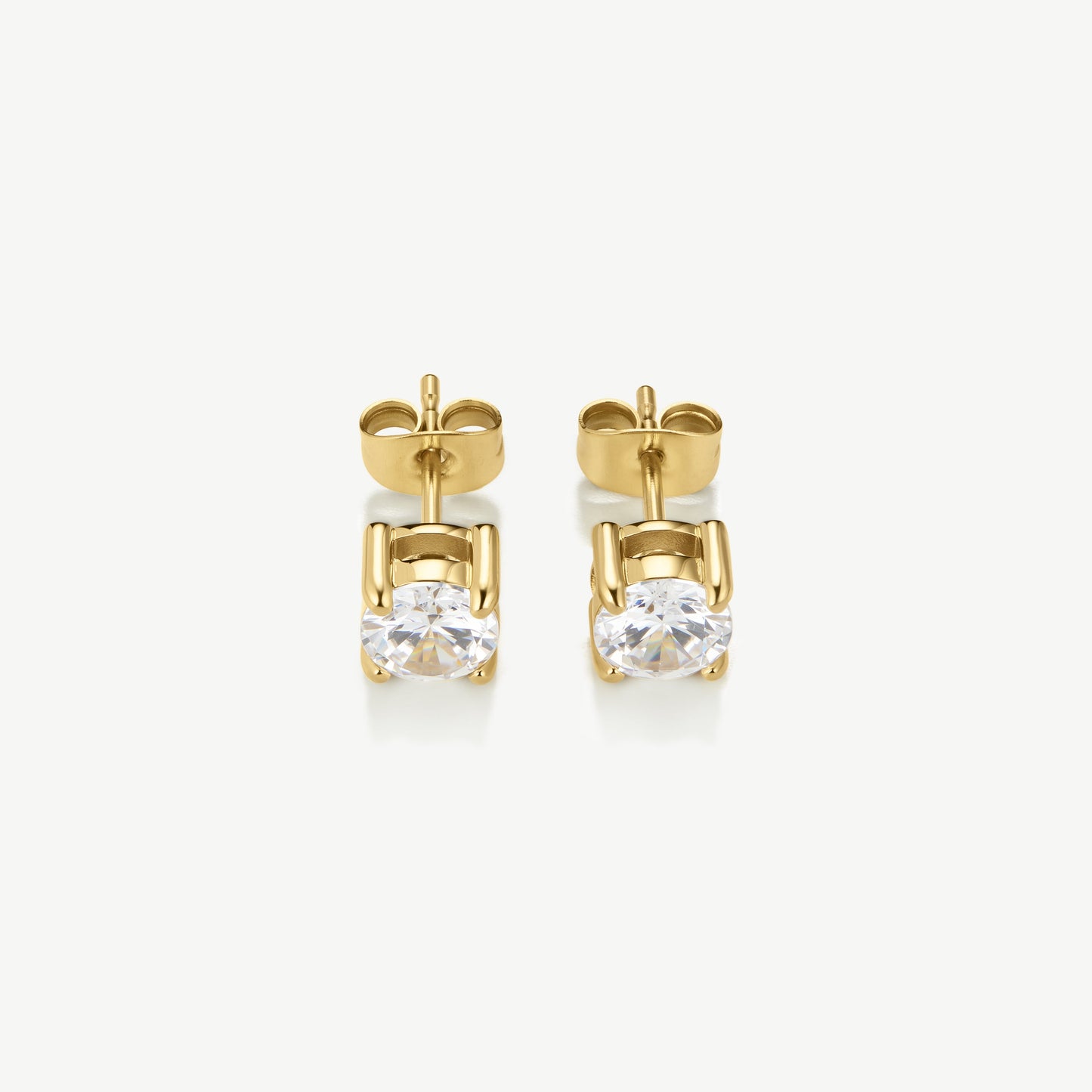 Gold Classic Tennis Stud Earrings