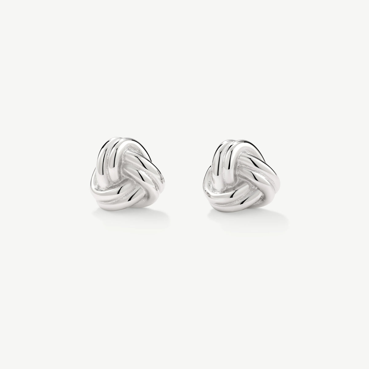 Silver Knots Stud Earrings