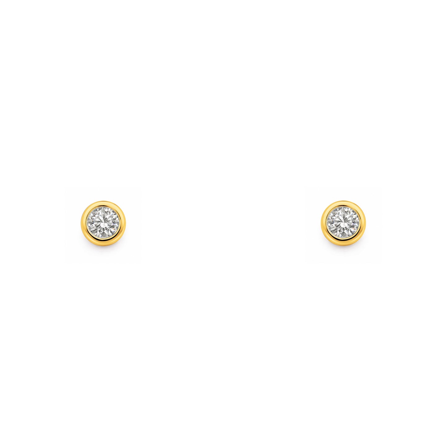 Gold Tiny CZ Stud Earrings