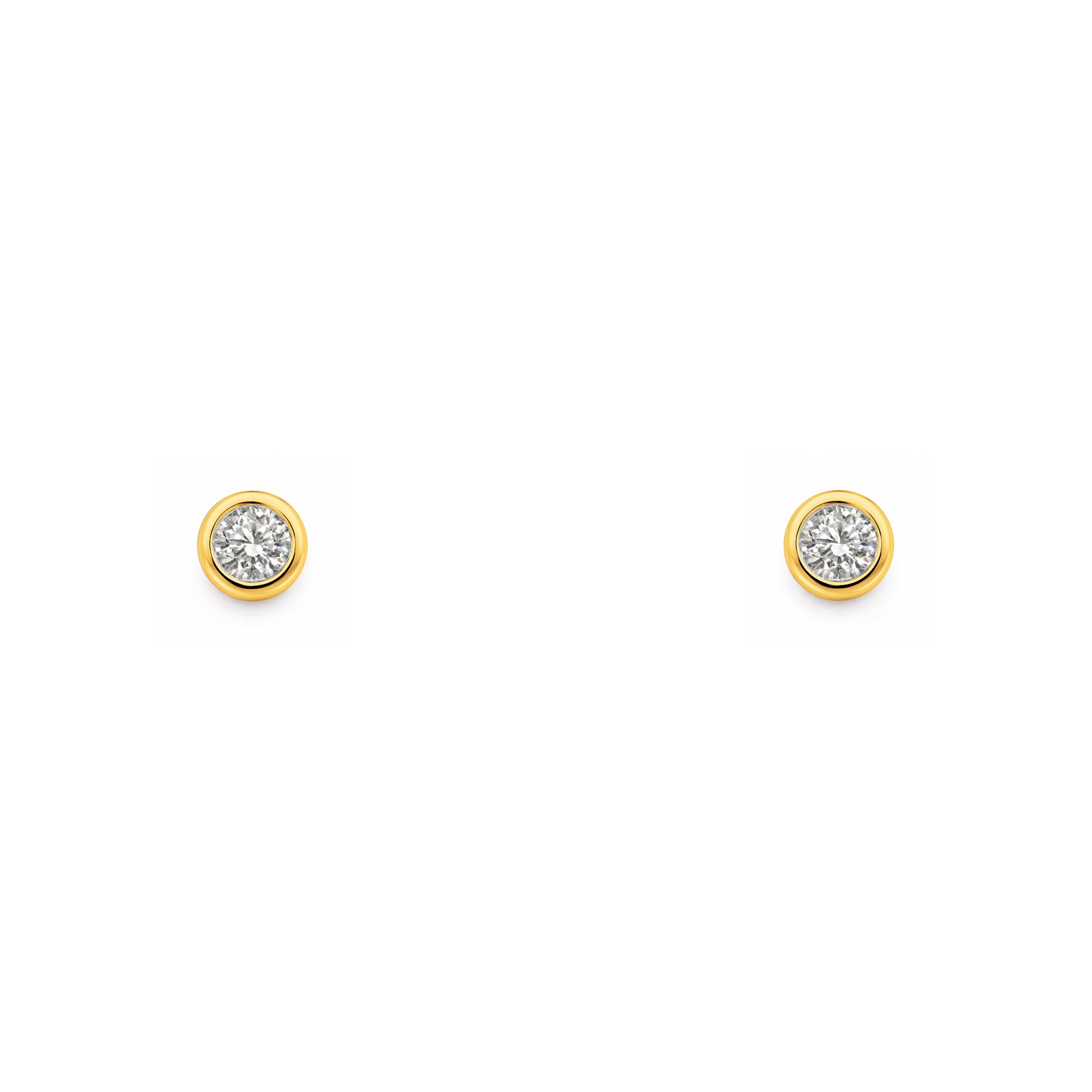 Grace & Co Gold Tiny CZ Stud Earrings