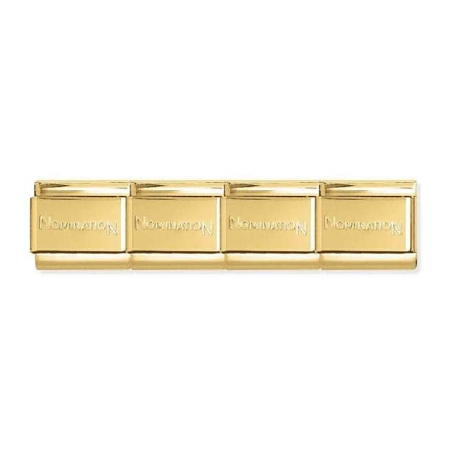 Nomination golden base links which make up a charm bracelet.
