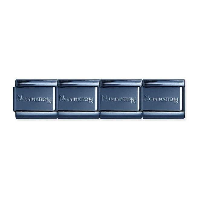 Nomination midnight blue base links which make up a charm bracelet.