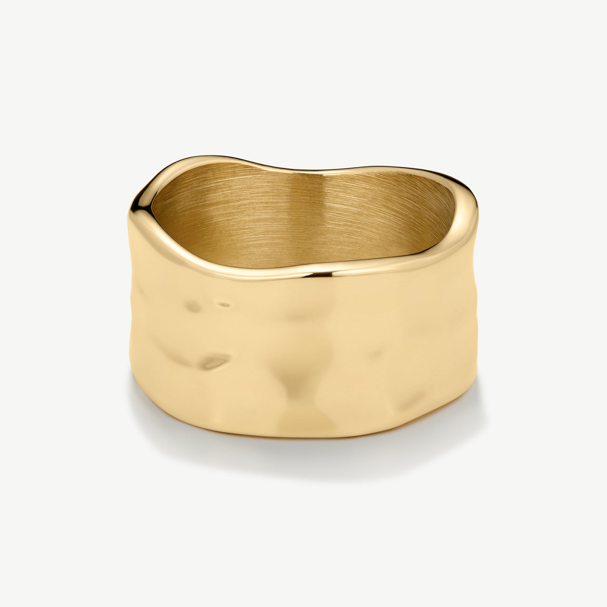 D.LOUISE Gold Textured Band Ring